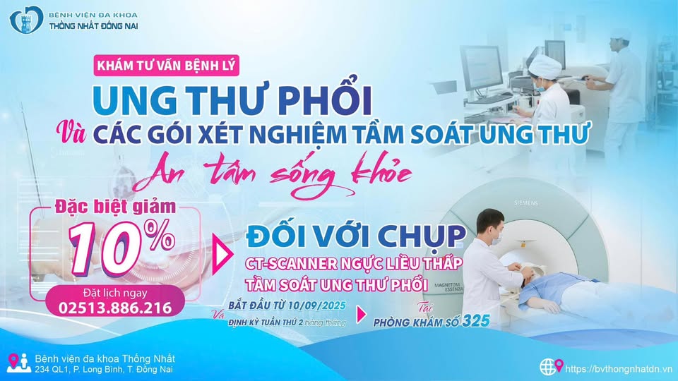 KHÁM TƯ VẤN UNG THƯ PHỔI – GIẢM 10% CT SCAN NGỰC LIỀU THẤP